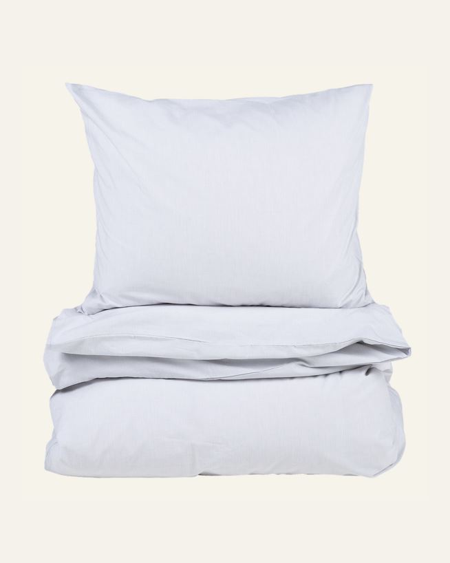 Påslakanset i chambray ljusgrå - 150x210 cm ljusgrå - 1