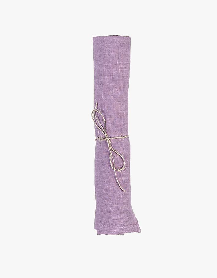 Linneservett lila - 45x45 cm lila - 1