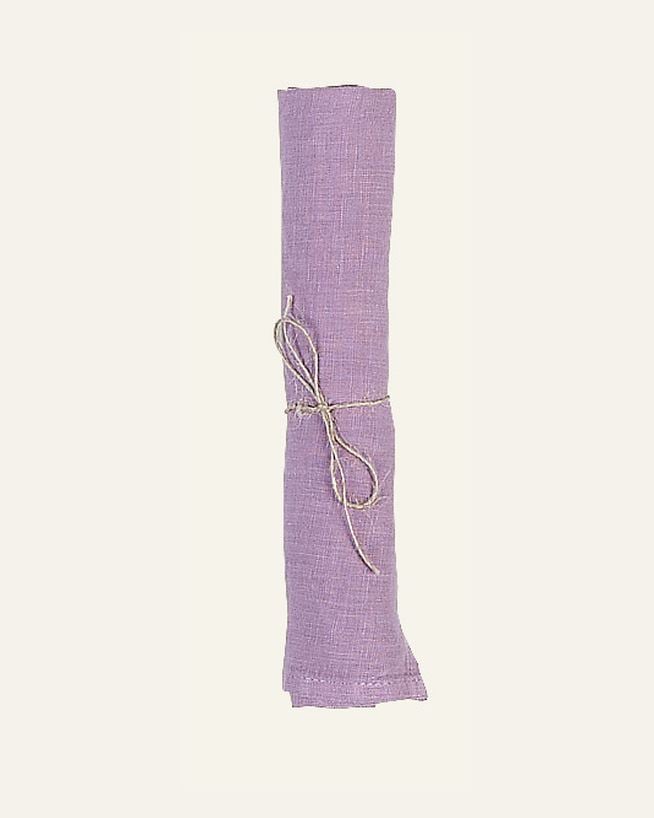 Linneservett lila - 45x45 cm lila - 1