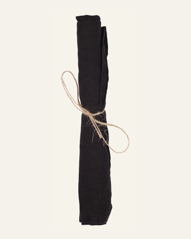 Linneservett svart - 45x45 cm svart - 1