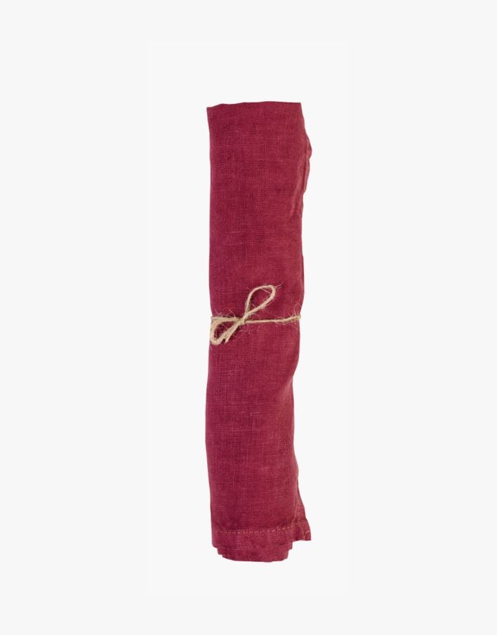 Linneservett burgundy - 45x45 cm burgundy - 1