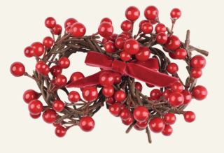 Red berries 4-pack servettringar röd