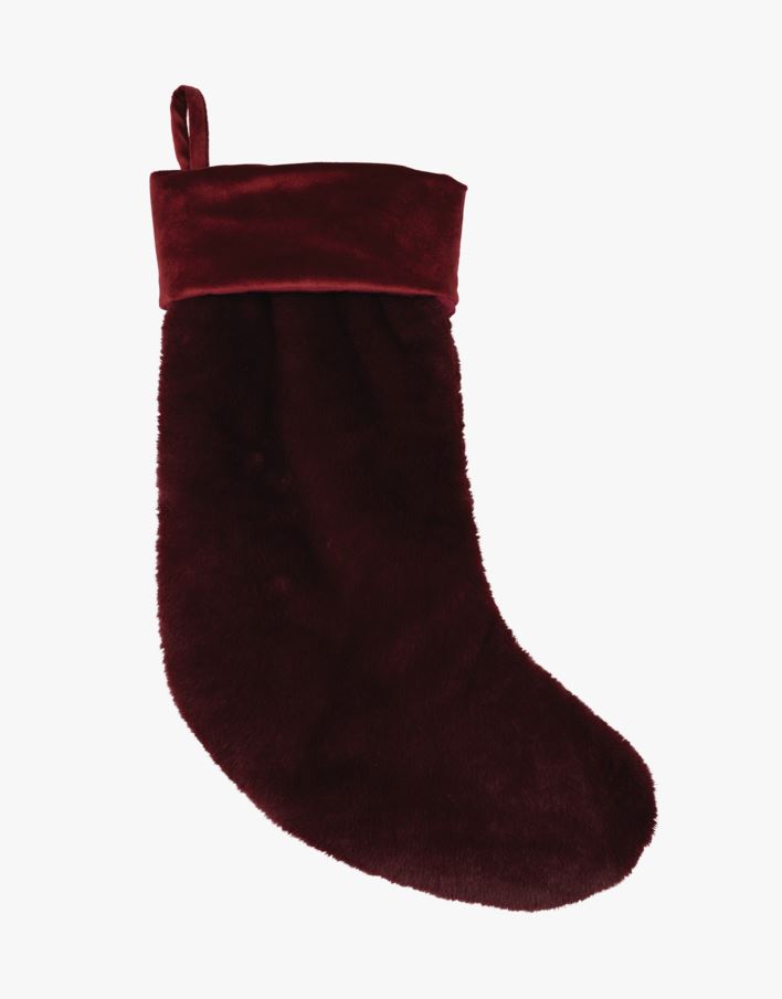 Julstrumpa burgundy - 14x50 cm burgundy - 1