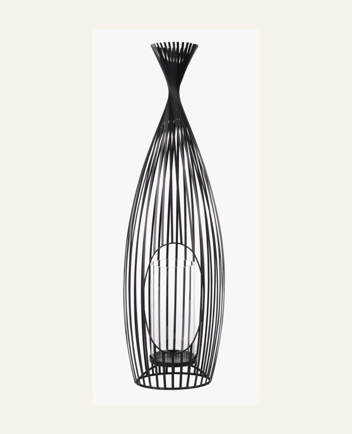 Lykta svart - 16x16x51 cm svart - 1