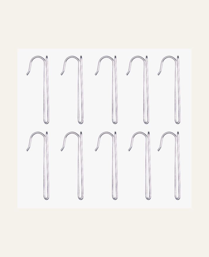 Gardinkrokar, höga stål - 10 stk stål - 1