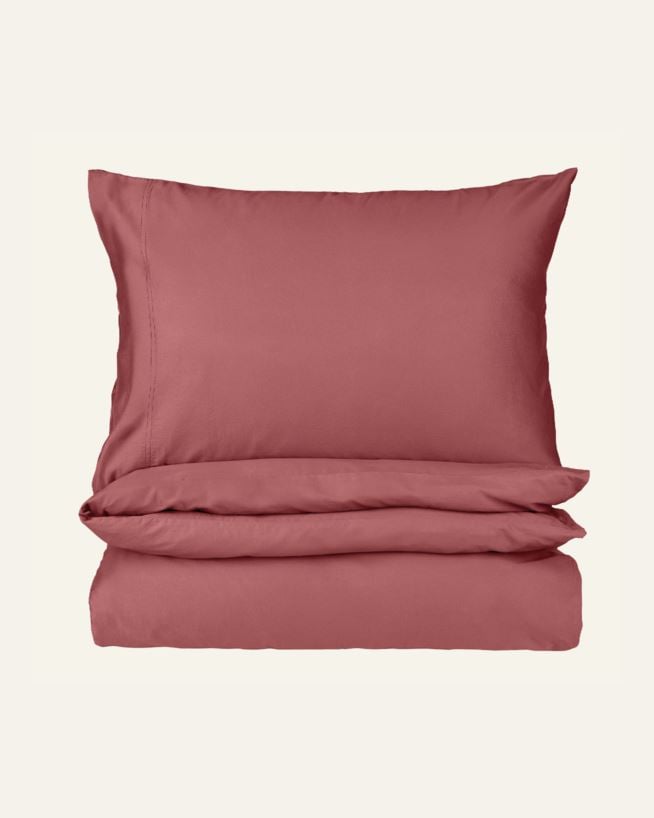 Påslakanset i satin rose - 150x210 cm rose - 1