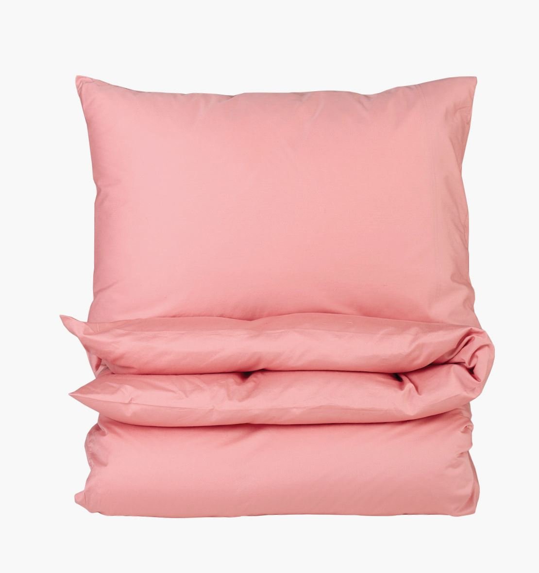 Påslakanset i satin ökenrosa - 150x210 cm ökenrosa - 1