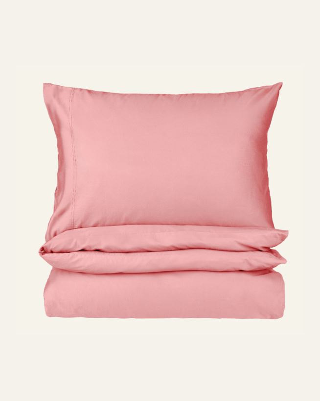 Påslakanset i satin ökenrosa - 150x210 cm ökenrosa - 1