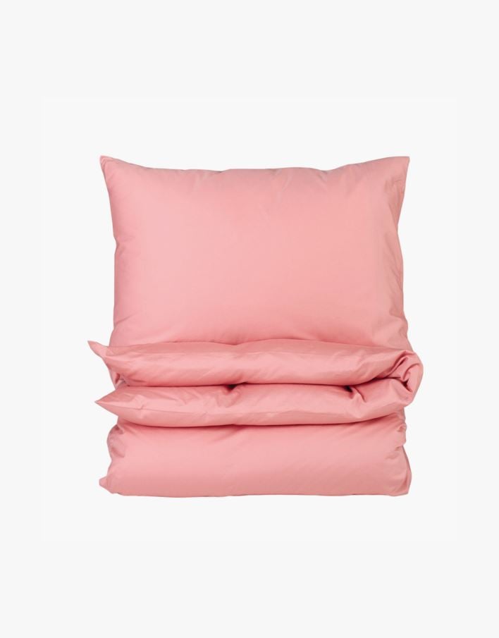 Påslakanset i satin ökenrosa - 150x210 cm ökenrosa - 1