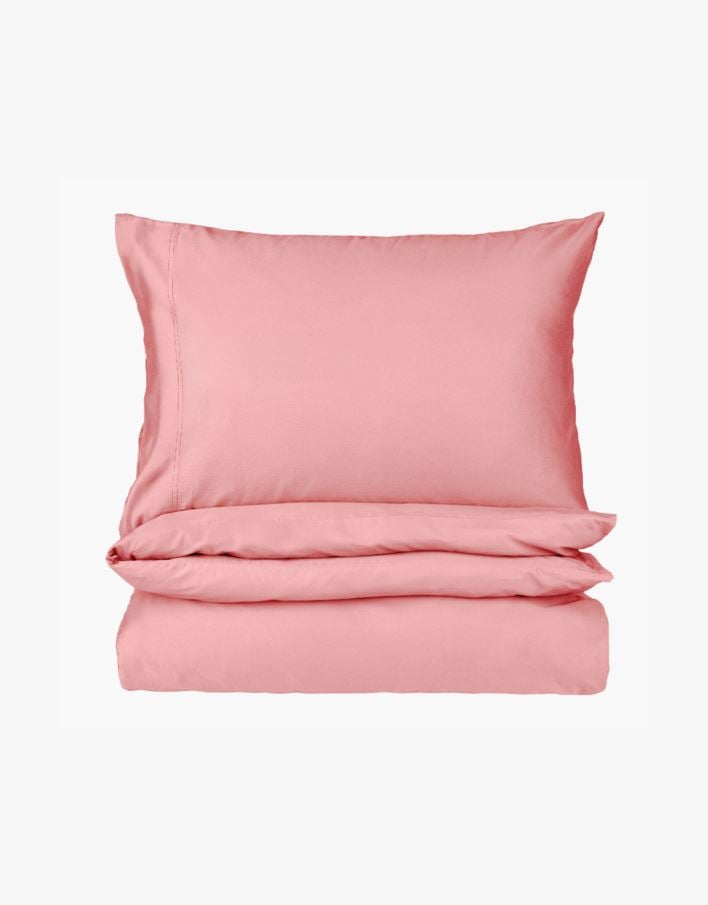 Påslakanset i satin ökenrosa - 150x210 cm ökenrosa - 1