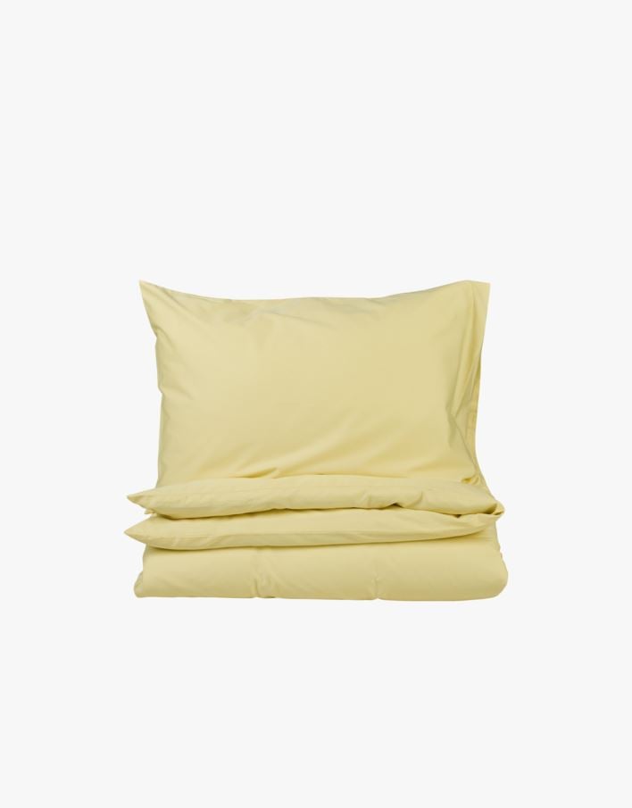 Påslakanset i satin ljusgul - 150x210 cm ljusgul - 1