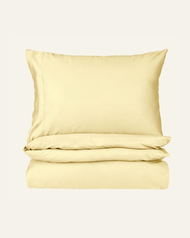 Påslakanset i satin ljusgul - 150x210 cm ljusgul - 1