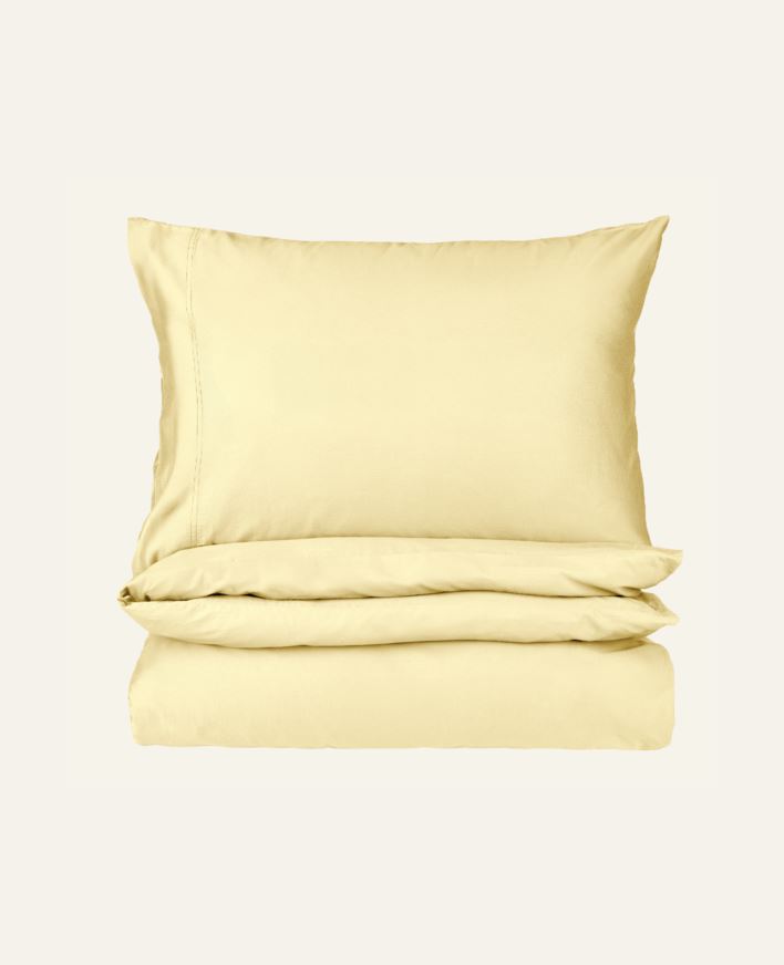 Påslakanset i satin ljusgul - 150x210 cm ljusgul - 1
