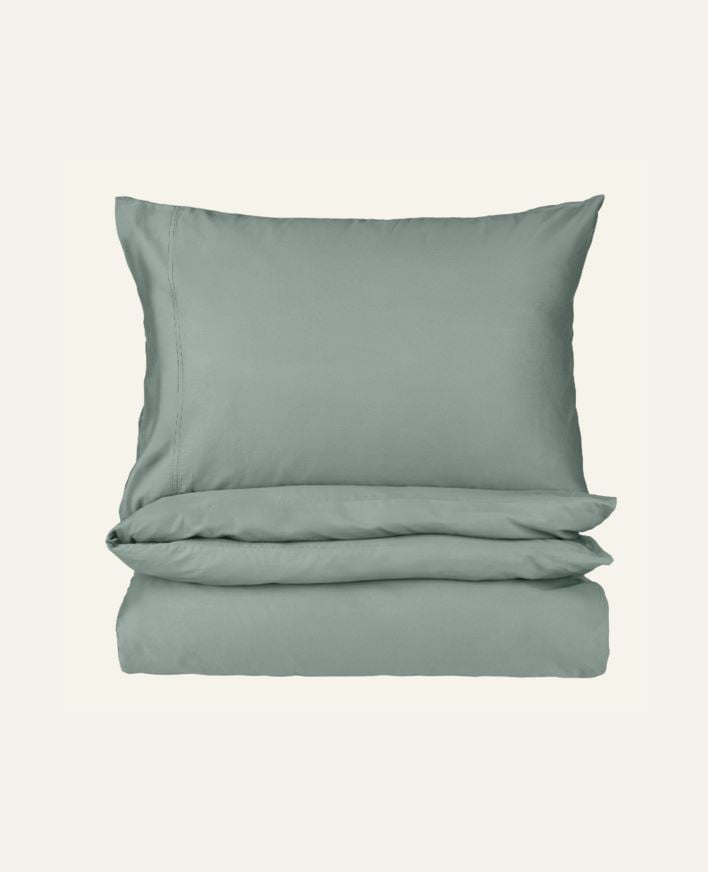 Påslakanset i satin lindblomsgrön - 150x210 cm lindblomsgrön - 1