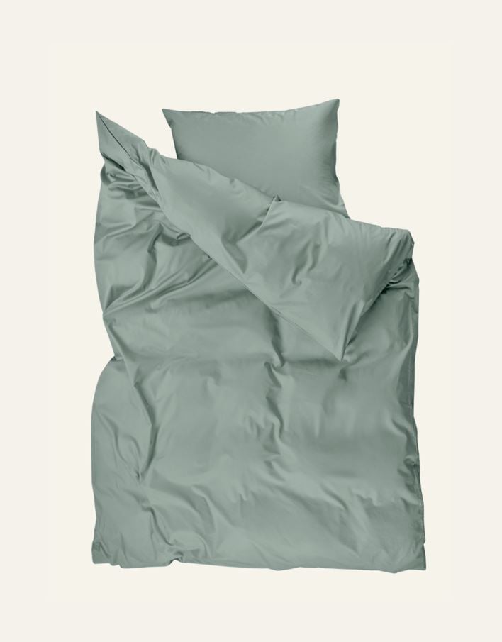 Påslakanset i satin lindblomsgrön - 2