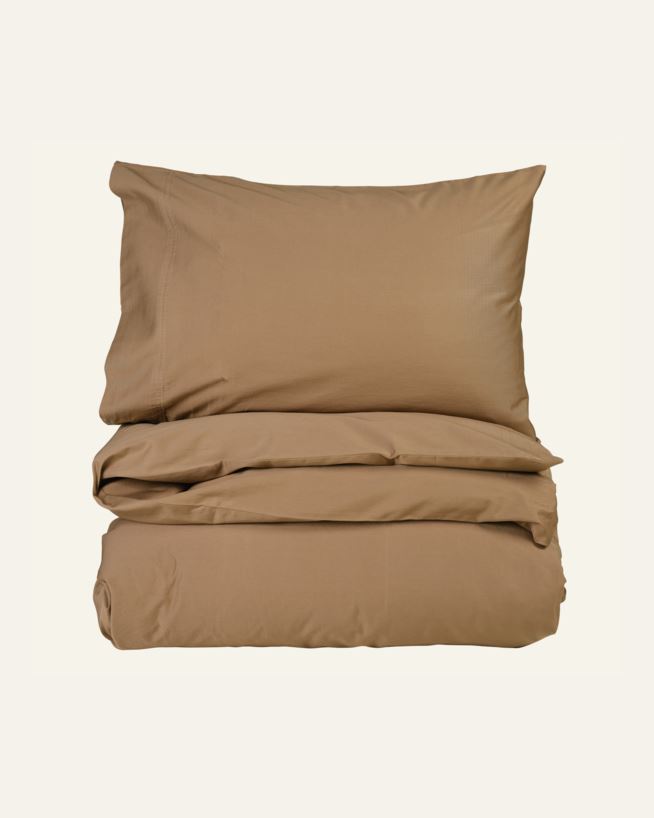 Påslakanset i satin brun - 150x210+50x60 cm brun - 1