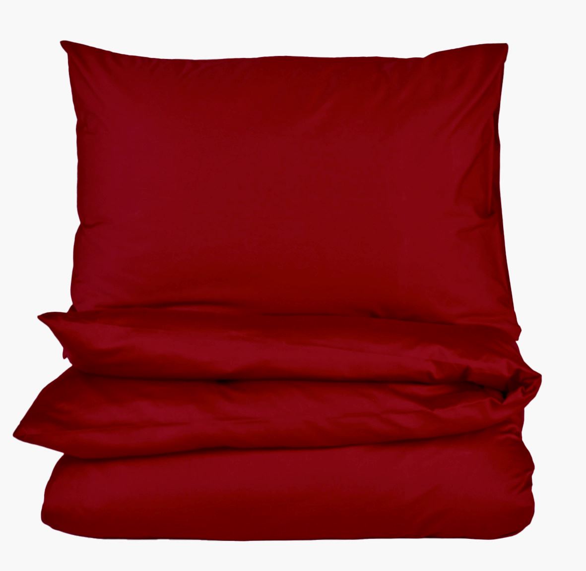 Påslakanset i satin röd - 150x210 cm röd - 1