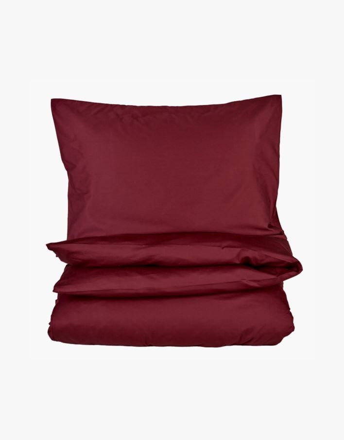 Påslakanset i satin mörkröd - 150x210 cm mörkröd - 1