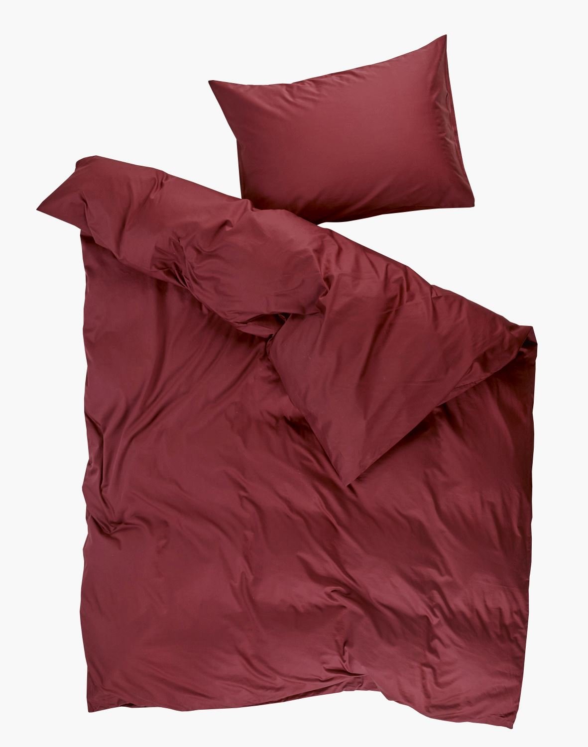 Påslakanset i satin mörkröd - 4