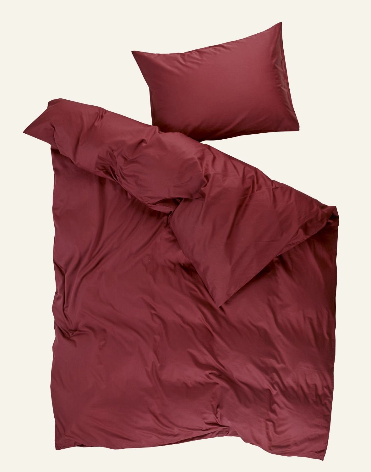 Påslakanset i satin mörkröd - 4