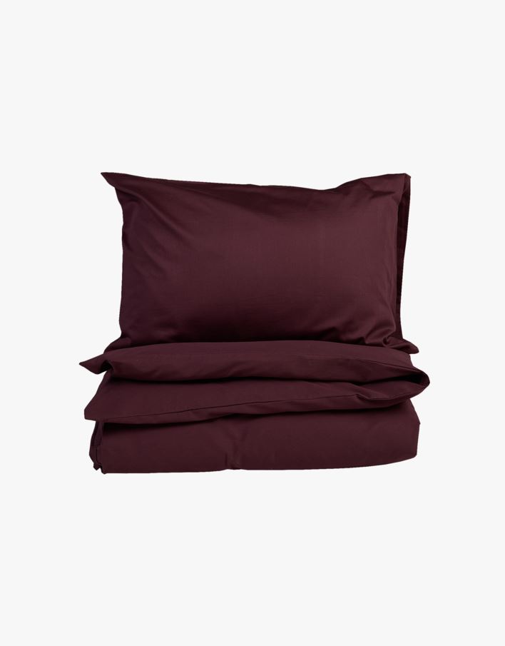 Påslakanset i satin burgundy - 150x210+50x60 cm burgundy - 1