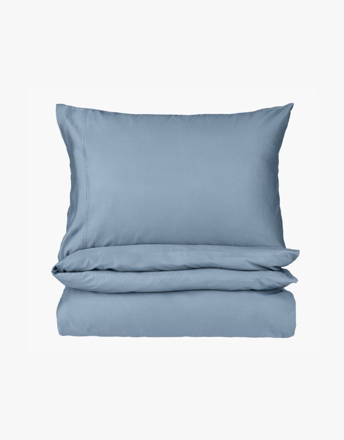 Påslakanset i satin gråblå - 230x220 cm gråblå - 1