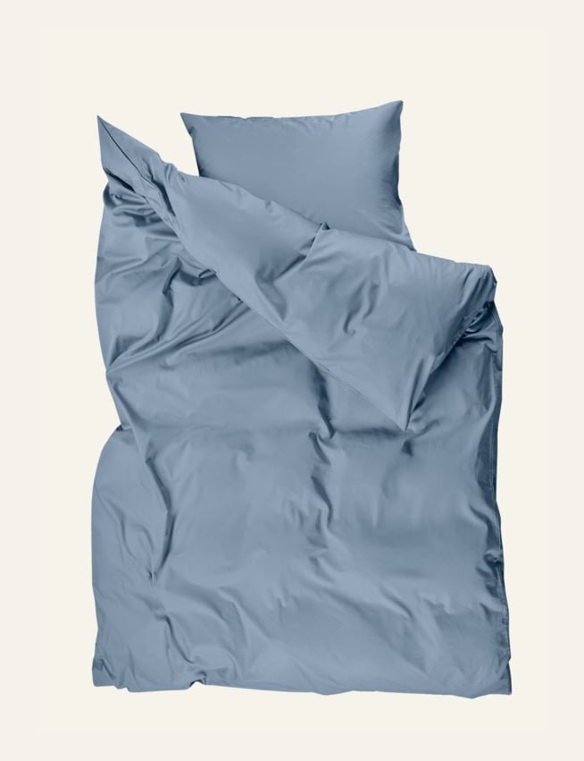 Påslakanset i satin gråblå - 4