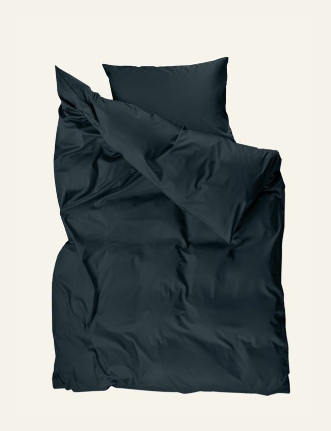 Påslakanset i satin mörkblå - 2