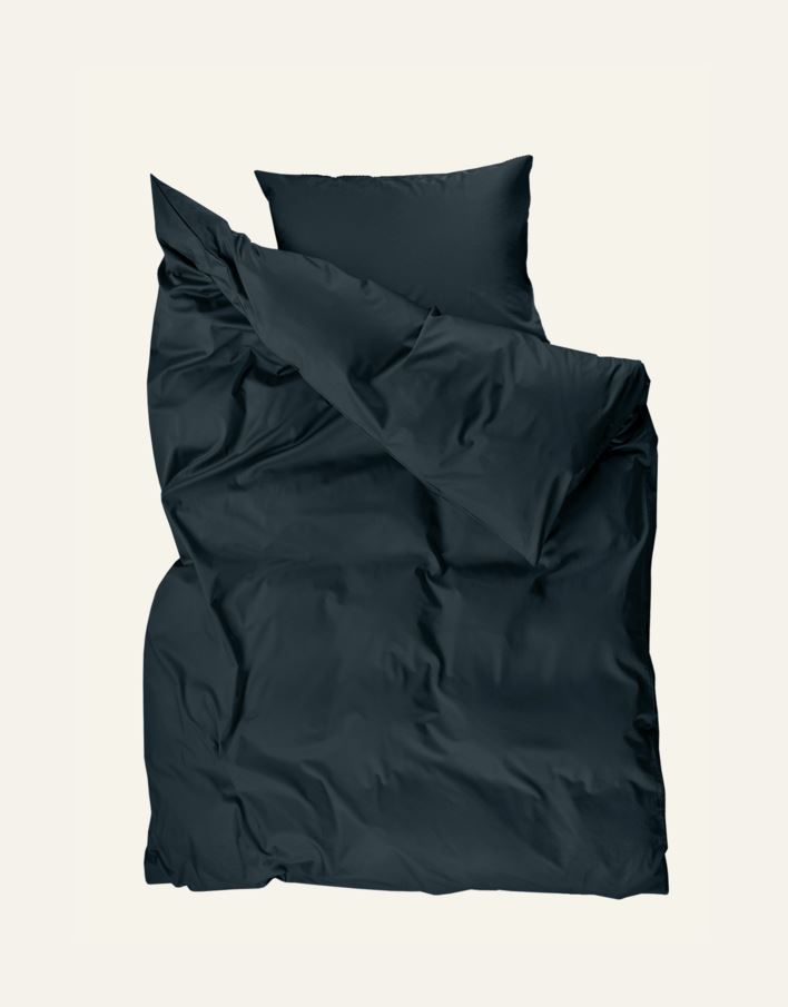 Påslakanset i satin mörkblå - 2