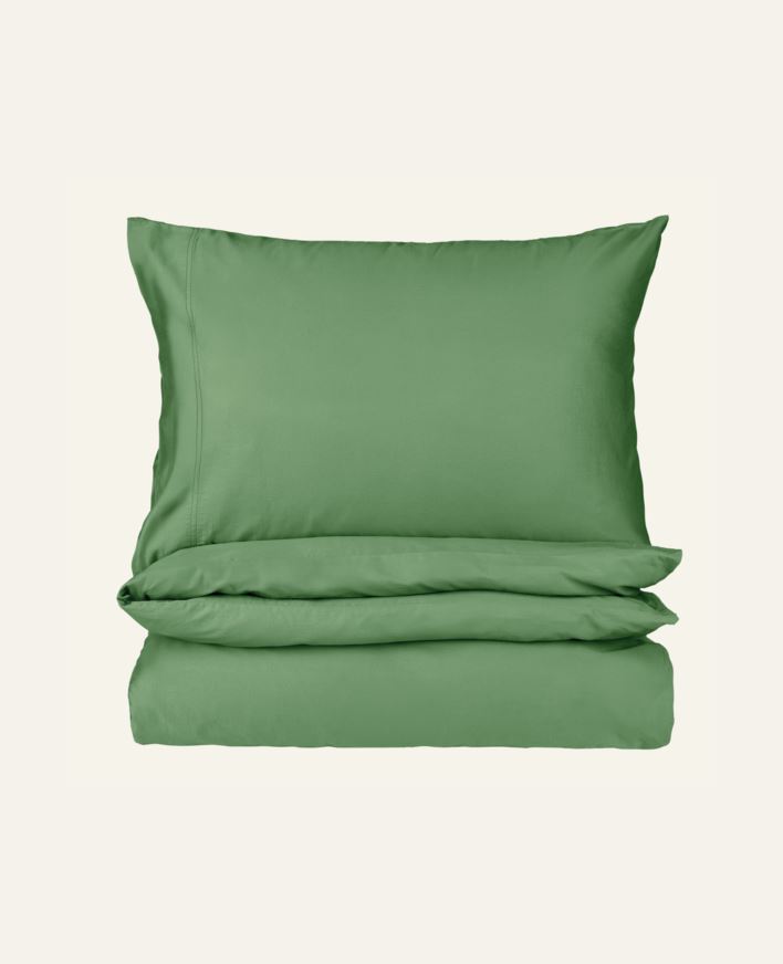 Påslakanset i satin grön - 150x210 cm grön - 1