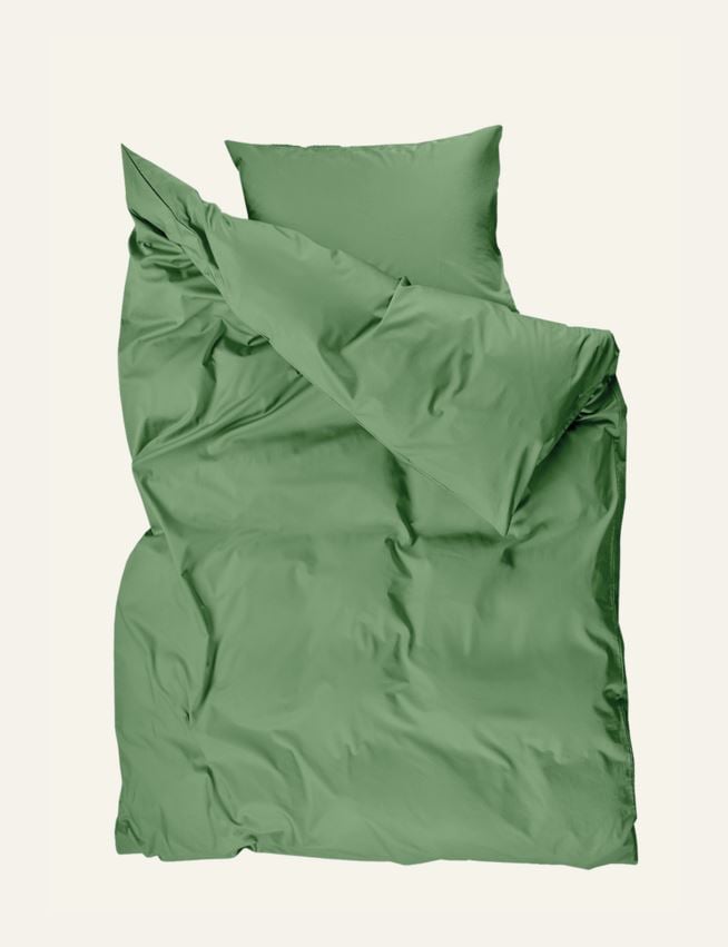 Påslakanset i satin grön - 3