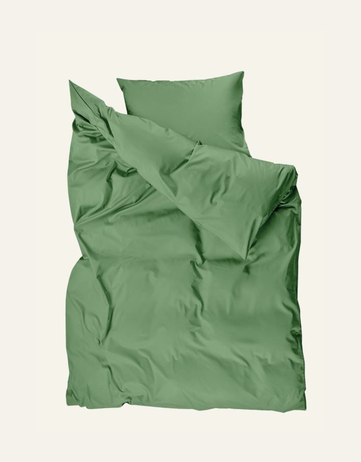 Påslakanset i satin grön - 3
