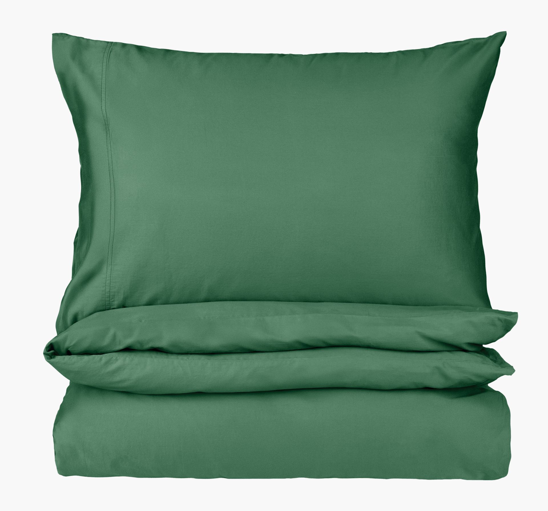 Påslakanset i satin mossgrön - 150x210 cm mossgrön - 1