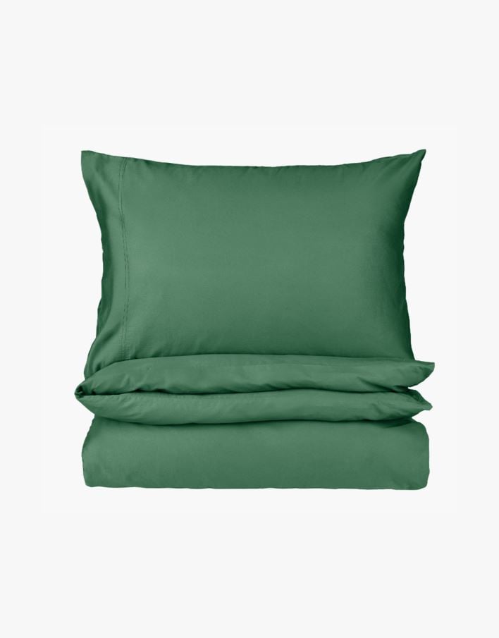 Påslakanset i satin mossgrön - 150x210 cm mossgrön - 1