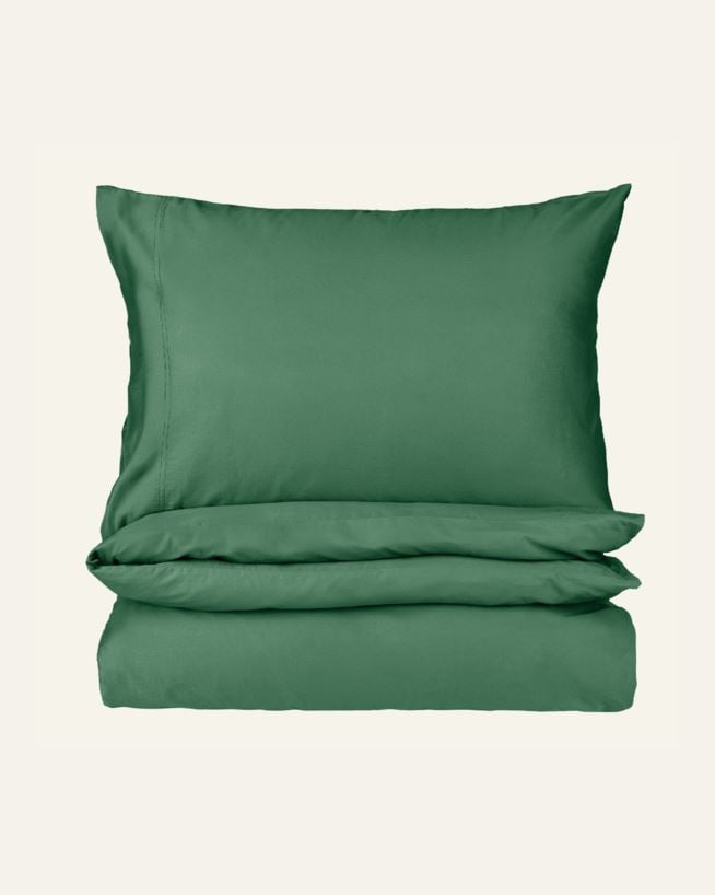 Påslakanset i satin mossgrön - 150x210 cm mossgrön - 1