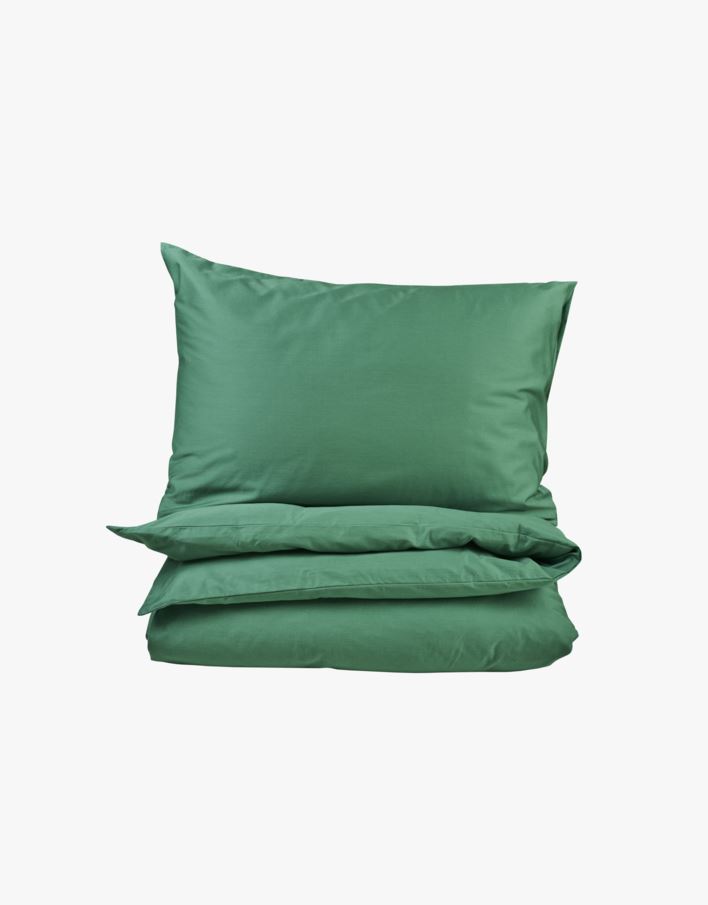 Påslakanset i satin mossgrön - 150x210 cm mossgrön - 1