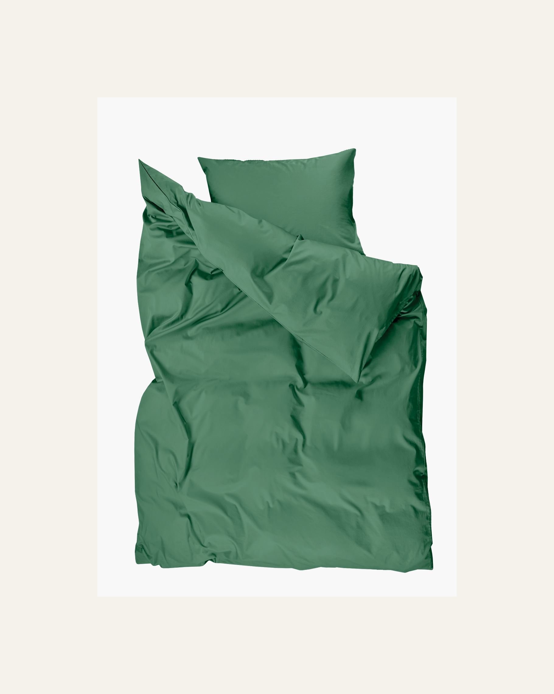 Påslakanset i satin mossgrön - 2