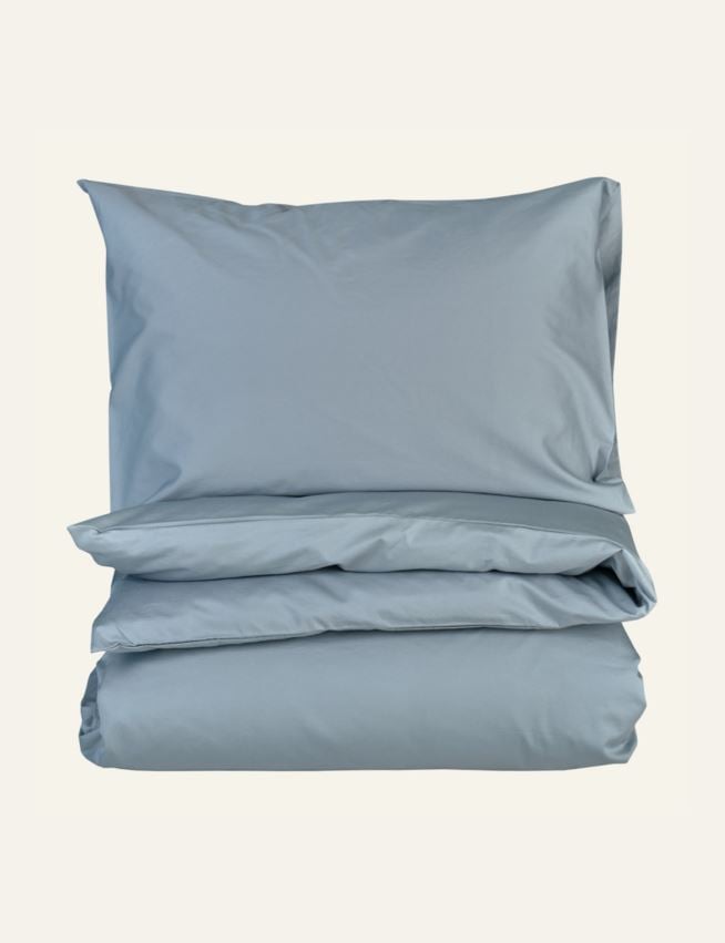 Påslakanset i satin gråblå - 2