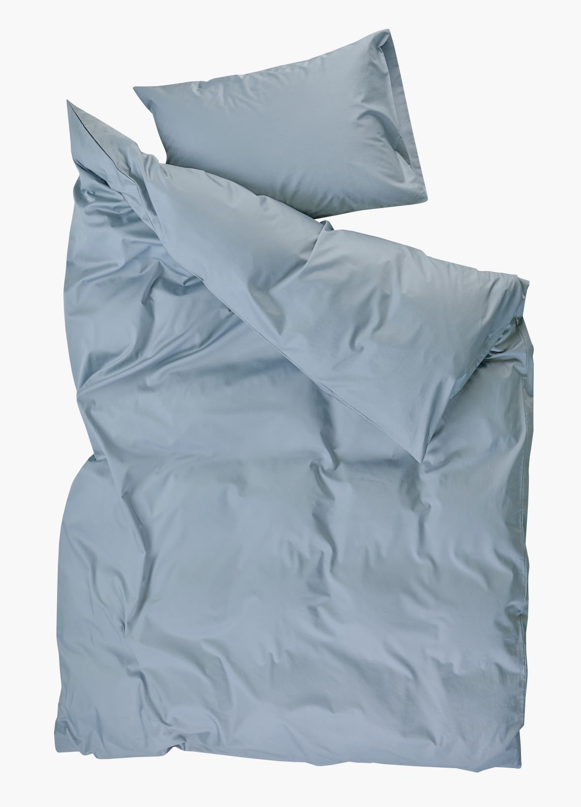 Påslakanset i satin gråblå - 3