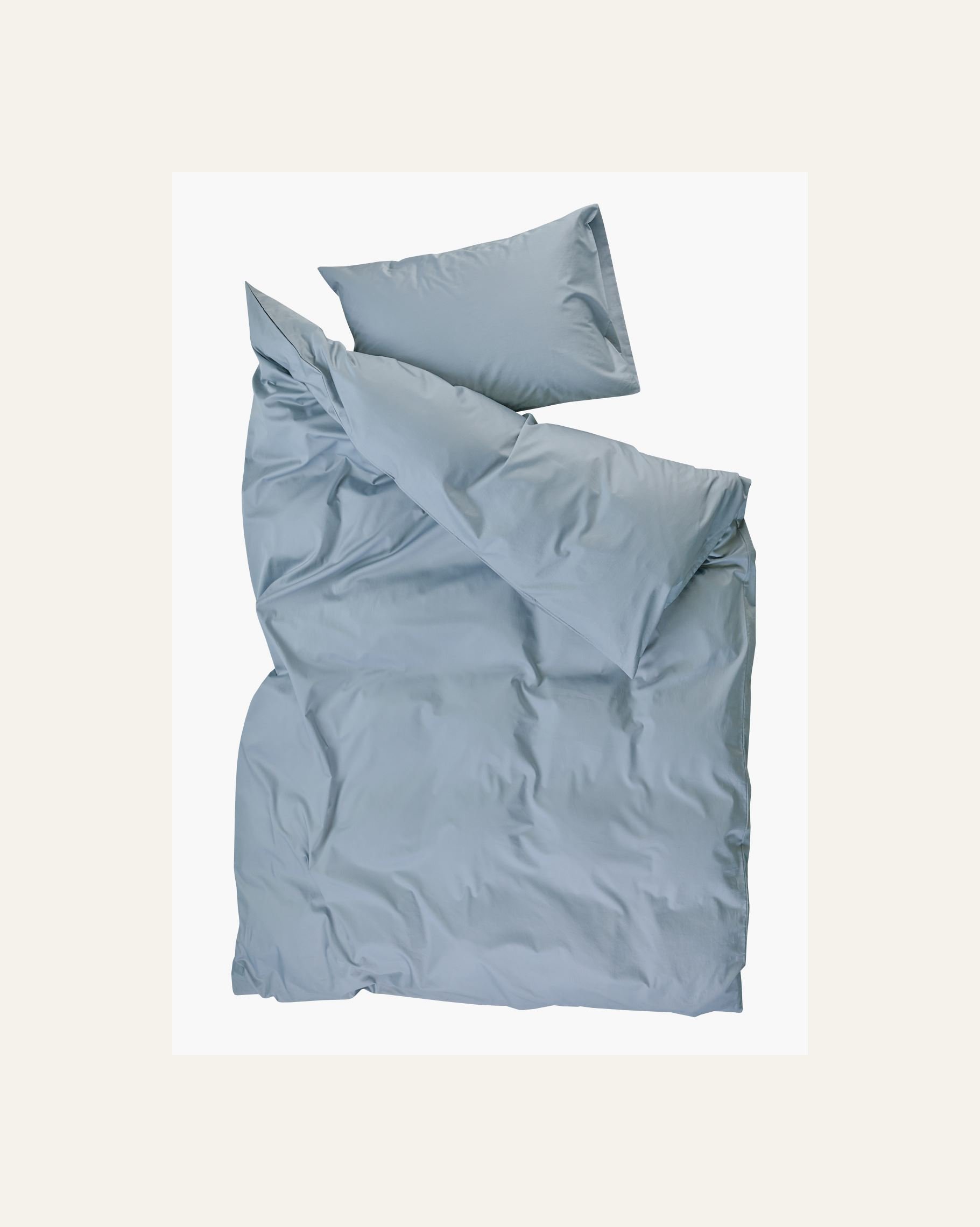Påslakanset i satin gråblå - 3