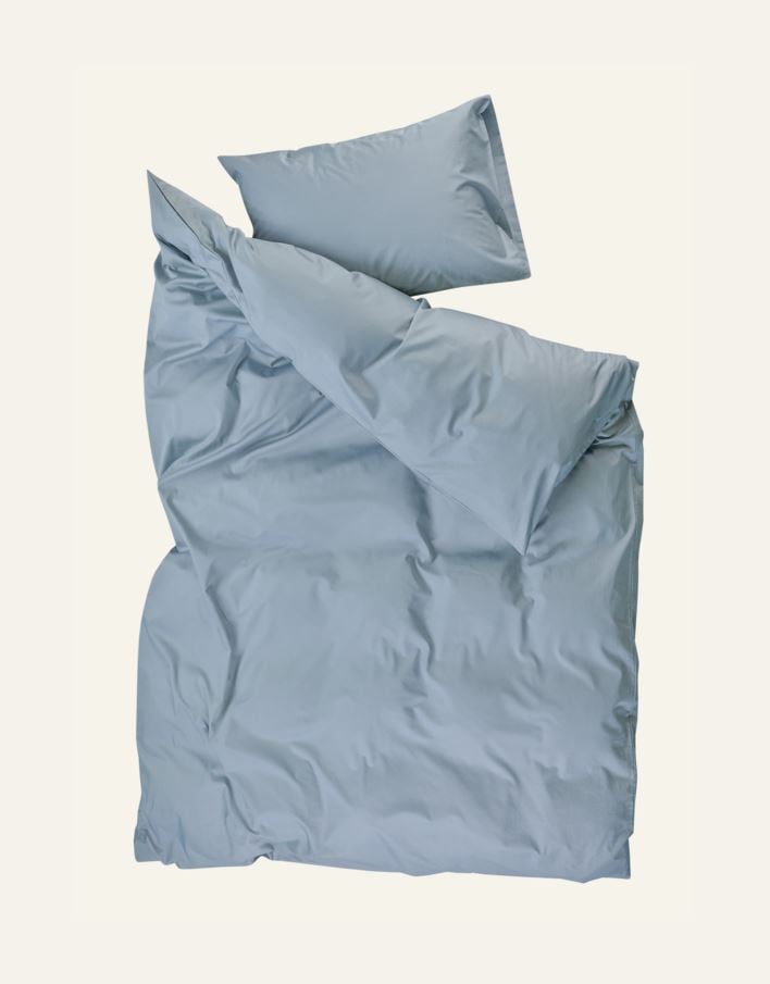 Påslakanset i satin gråblå - 3