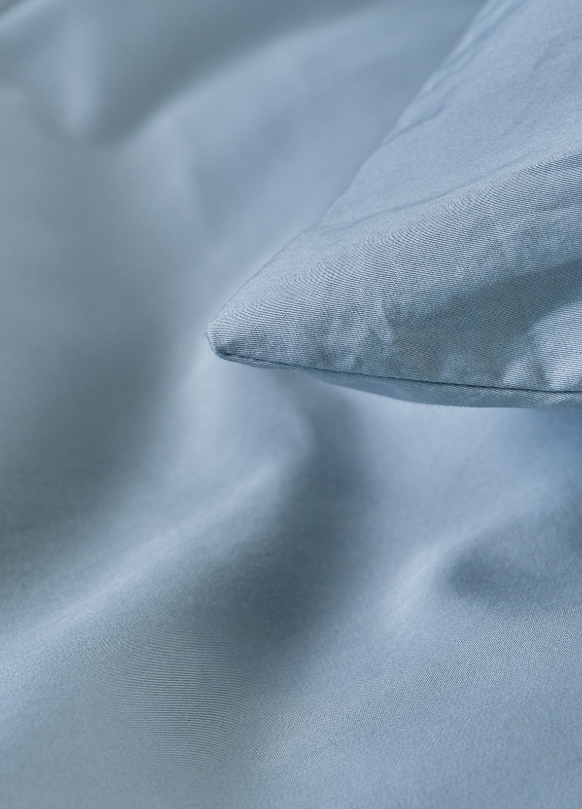 Påslakanset i satin gråblå - 5