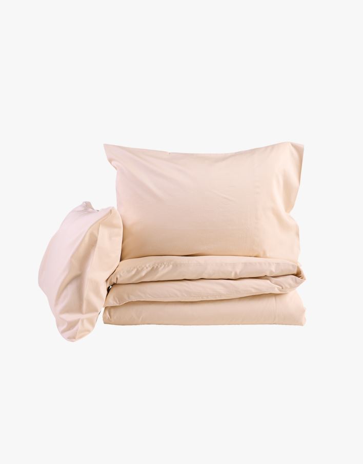 Påslakanset i satin ljusbeige - 150x210 cm ljusbeige - 1