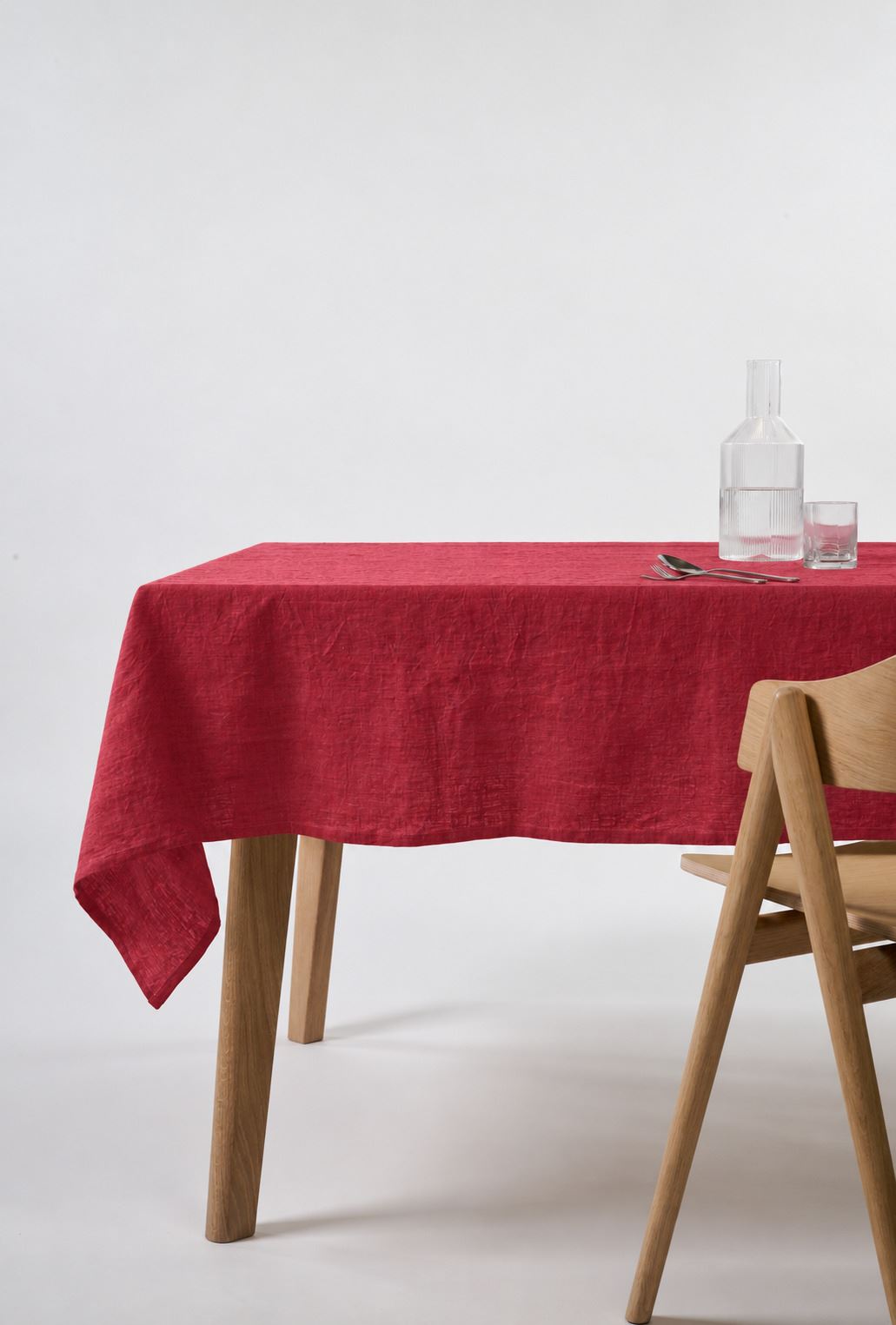 Linneduk burgundy - 140x250 cm burgundy - 1