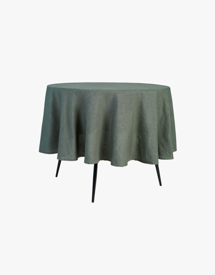 Linneduk skogsgrön - ø180 cm skogsgrön - 1