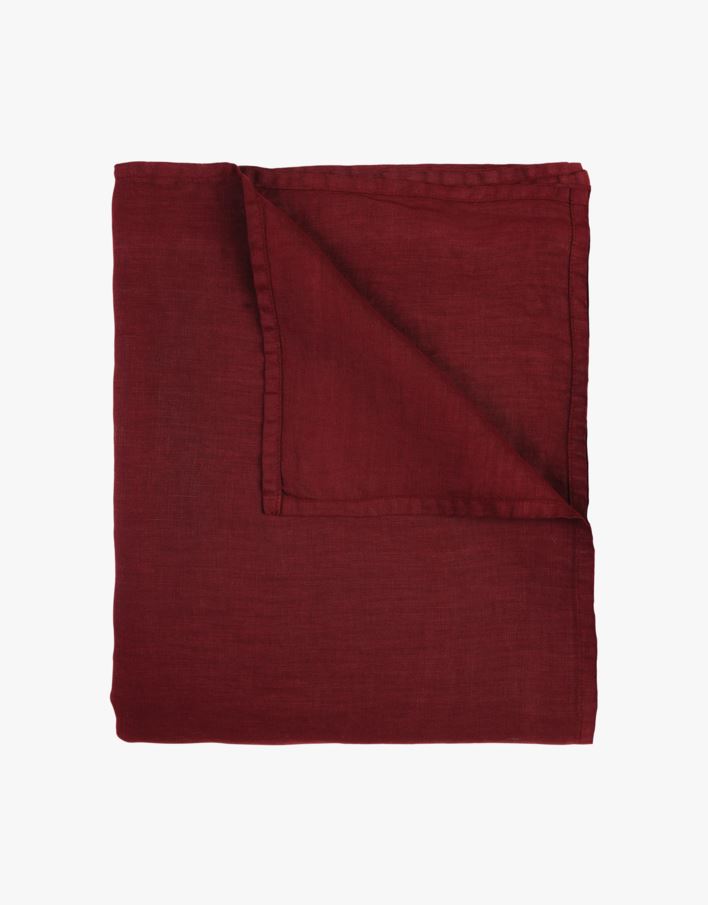 Linneduk mörkröd - ø180 cm mörkröd - 1