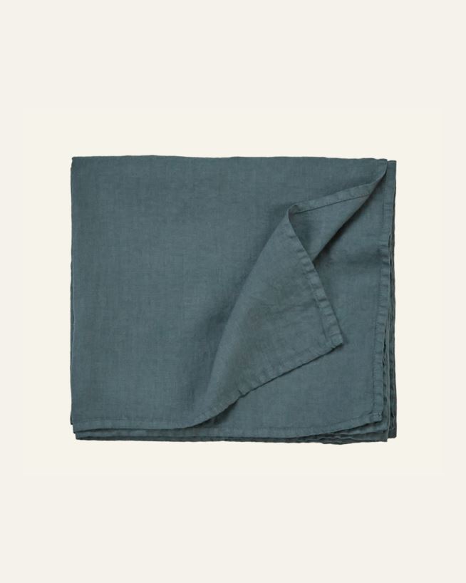 Linneduk blå - 140x250 cm blå - 1