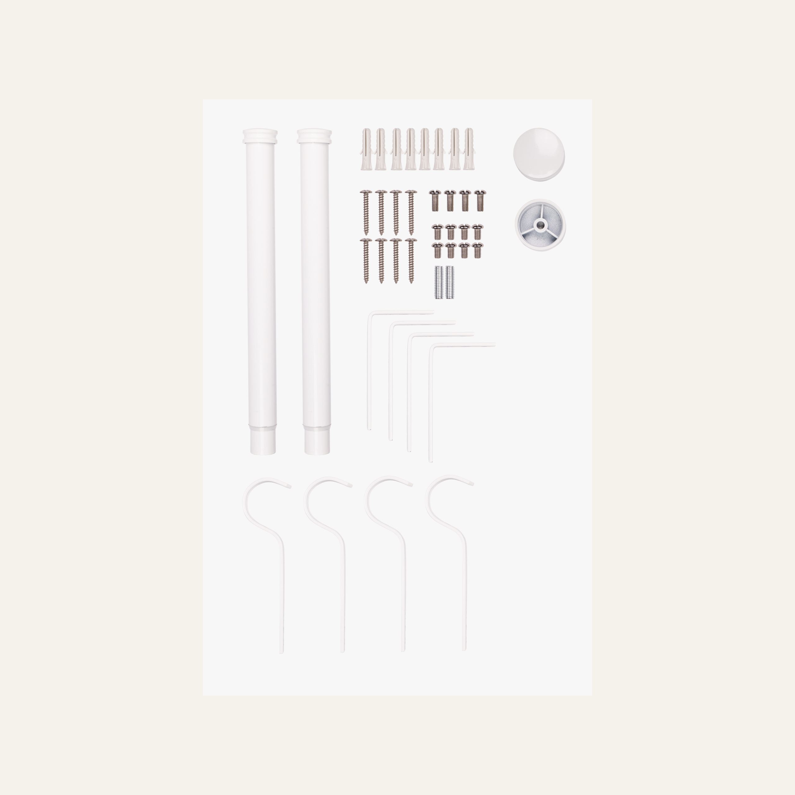 Gardinstång 2-pack vit - 2