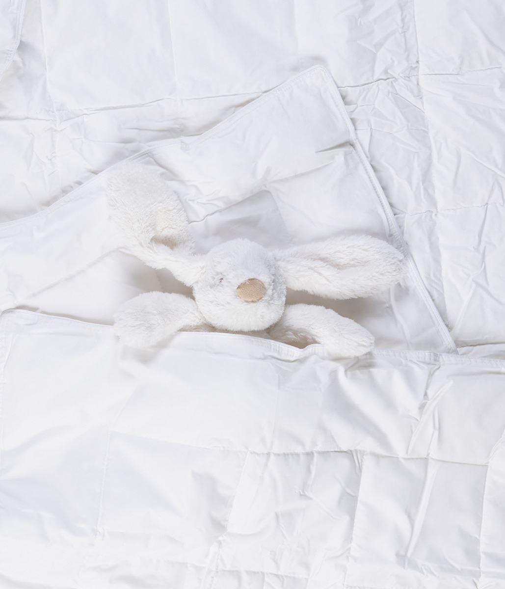 Medelvarmt fibertäcke barn vit - 2