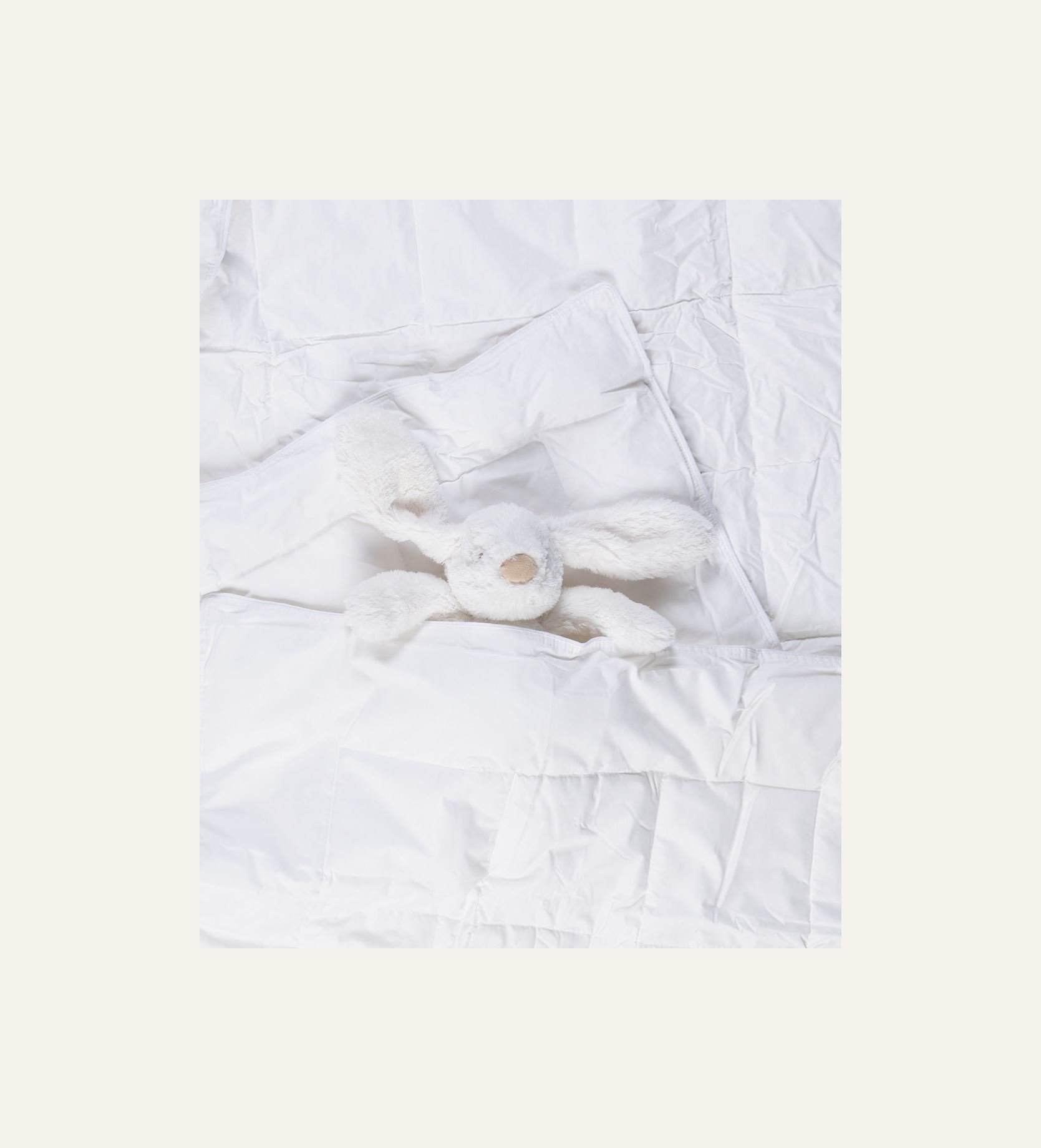 Medelvarmt fibertäcke barn vit - 2